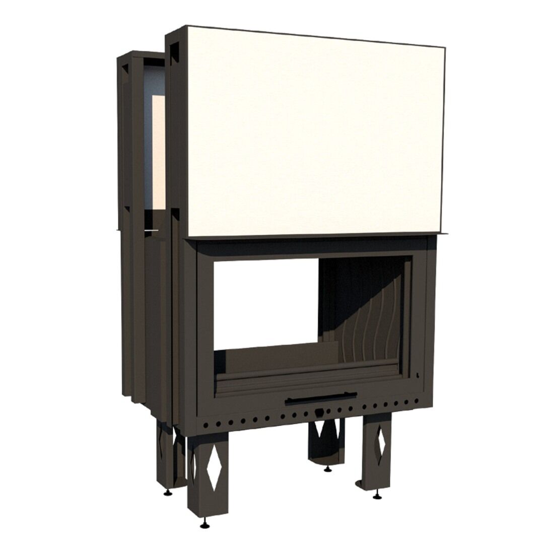 Çırağan Asansörlü Tünel Double Face Çelik Şömine Haznesi 140 Lık