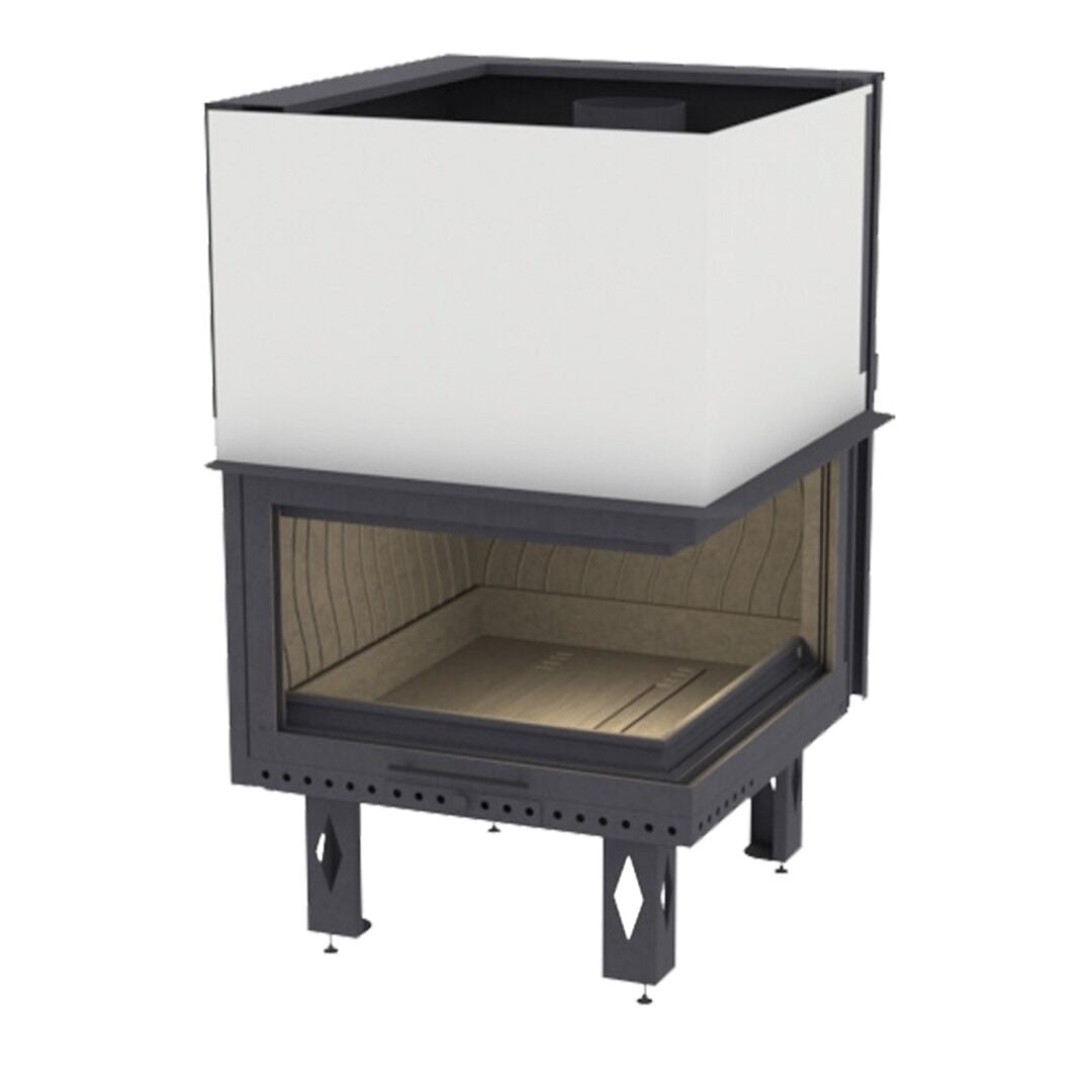 Çırağan Asansörlü Simetrik Çelik Şömine Haznesi İki Açık 70 Lik