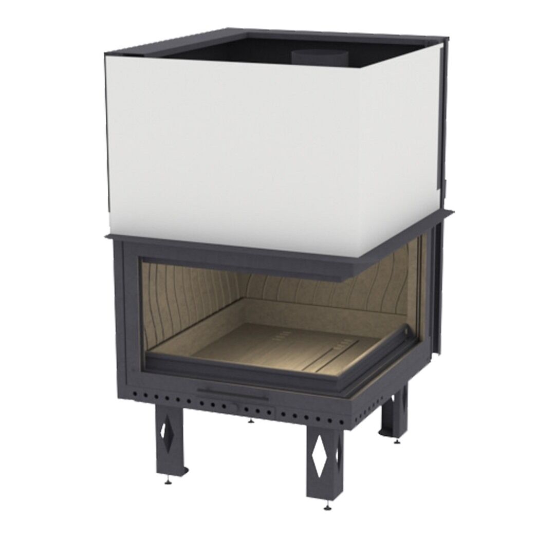 Çırağan Asansörlü Simetrik Çelik Şömine Haznesi İki Açık 90 Lık