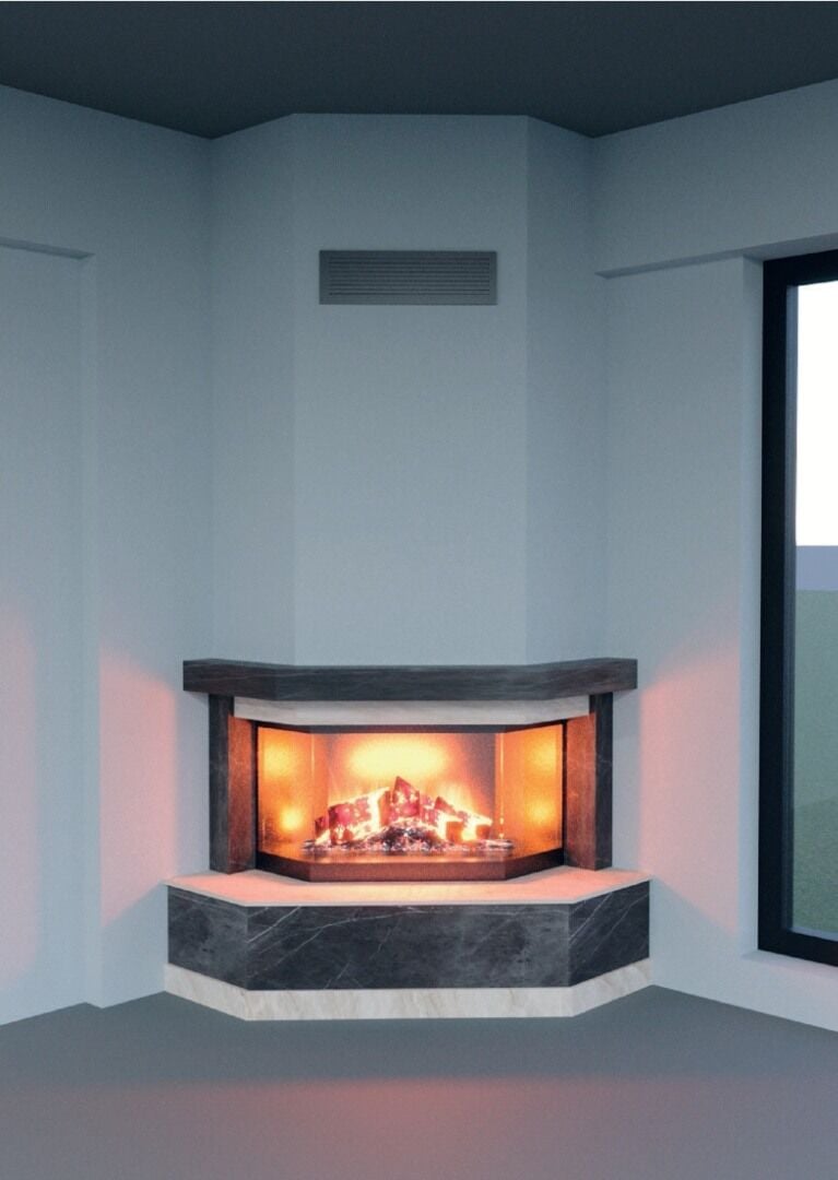 Çırağan Asansörlü Prizma Çelik Şömine Haznesi 70 Lik