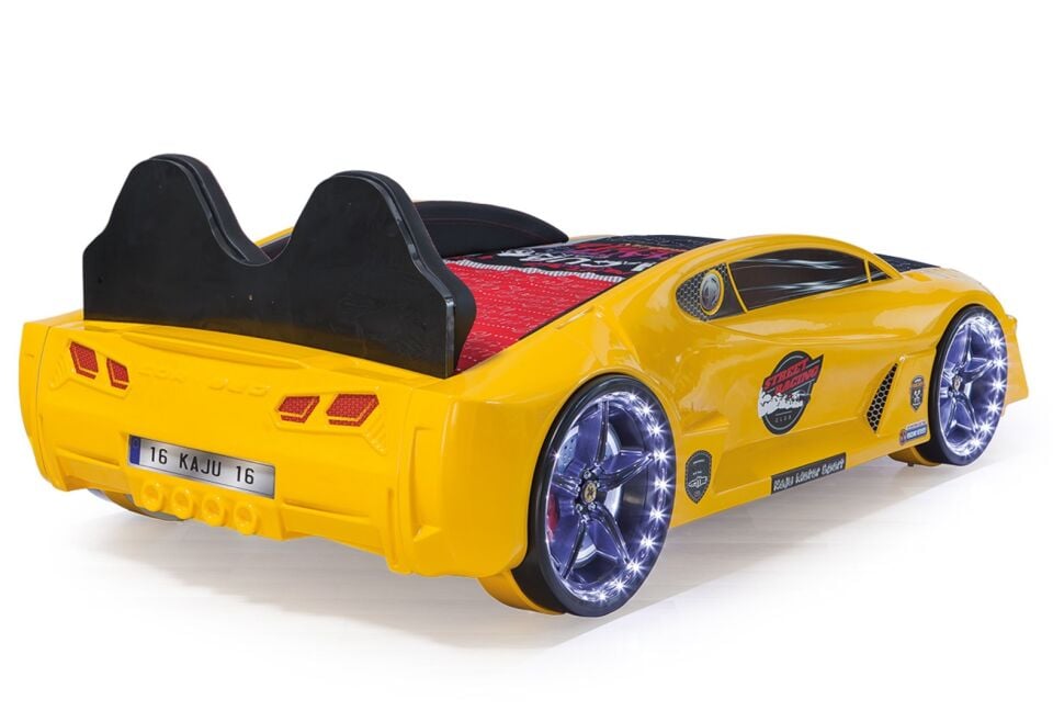 Kaju Carbeds Arabalı Çocuk Yatak Moon Full Sarı