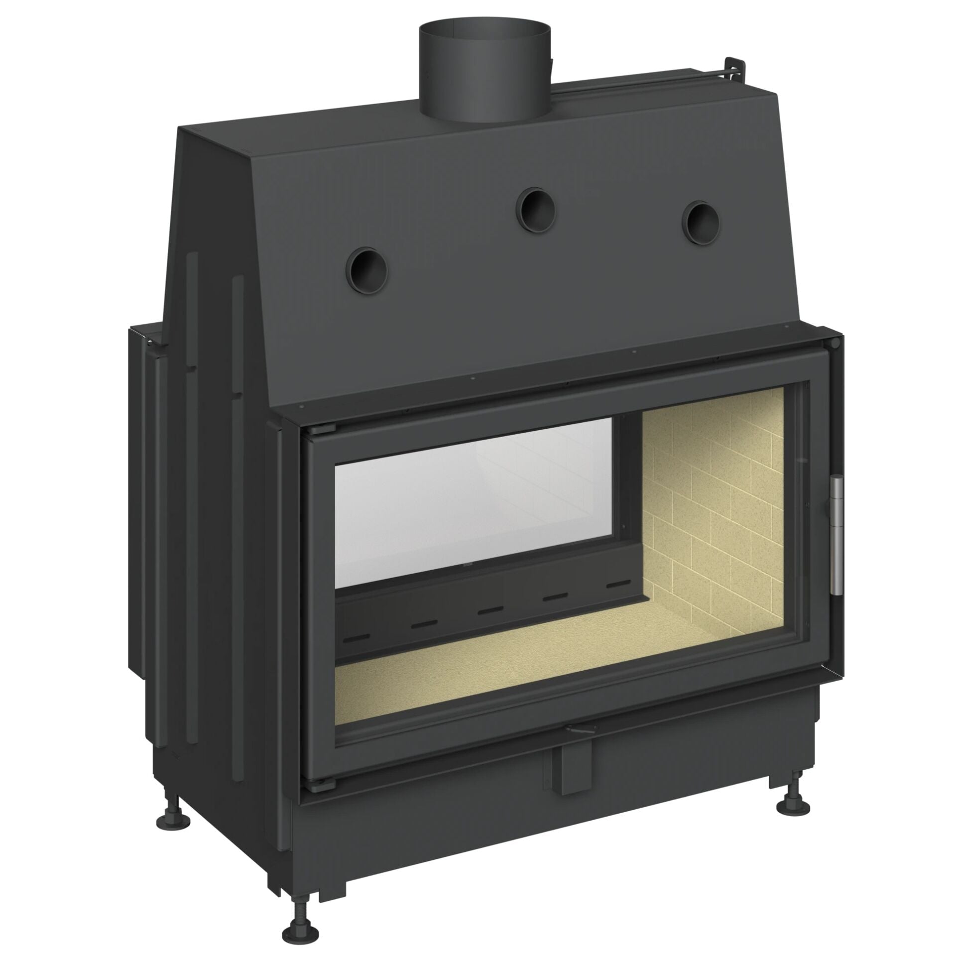 Echa Tech Çelik Şömine Haznesi Tünel Çift Yüzlü 90 x 51