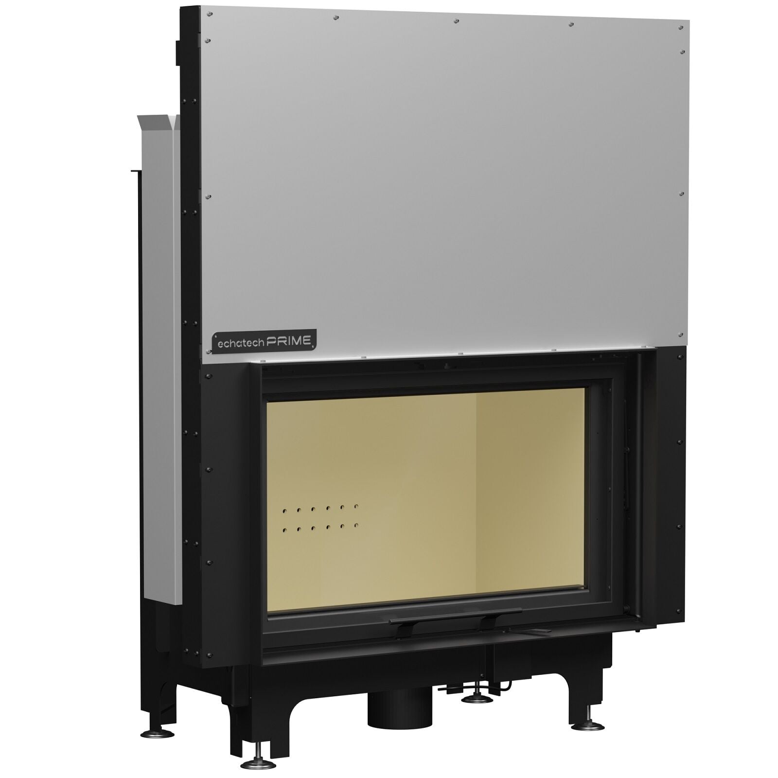 Echa Tech Asansörlü Çelik Şömine Haznesi Düz 90 x 55