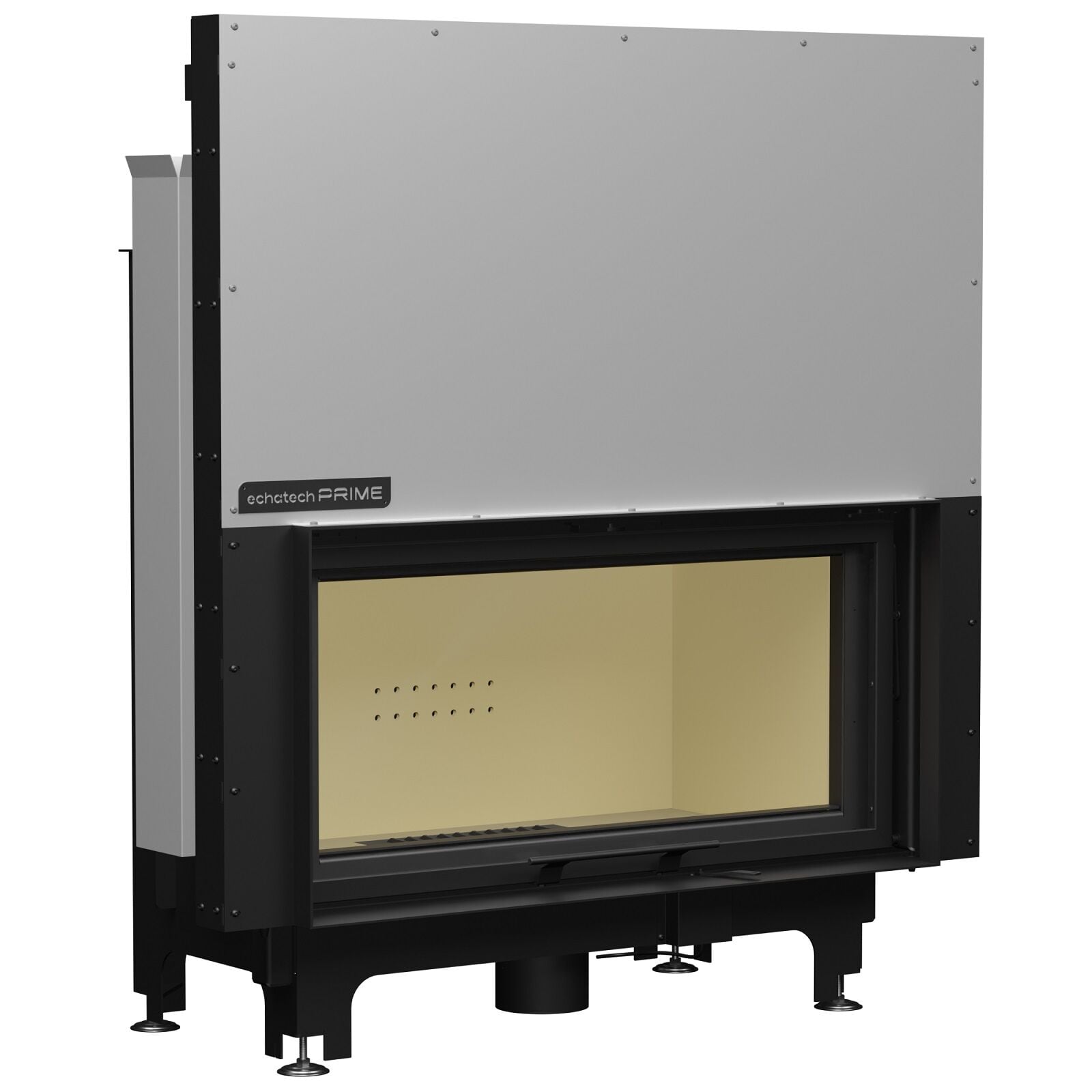 Echa Tech Asansörlü Çelik Şömine Haznesi Düz 100 x 51