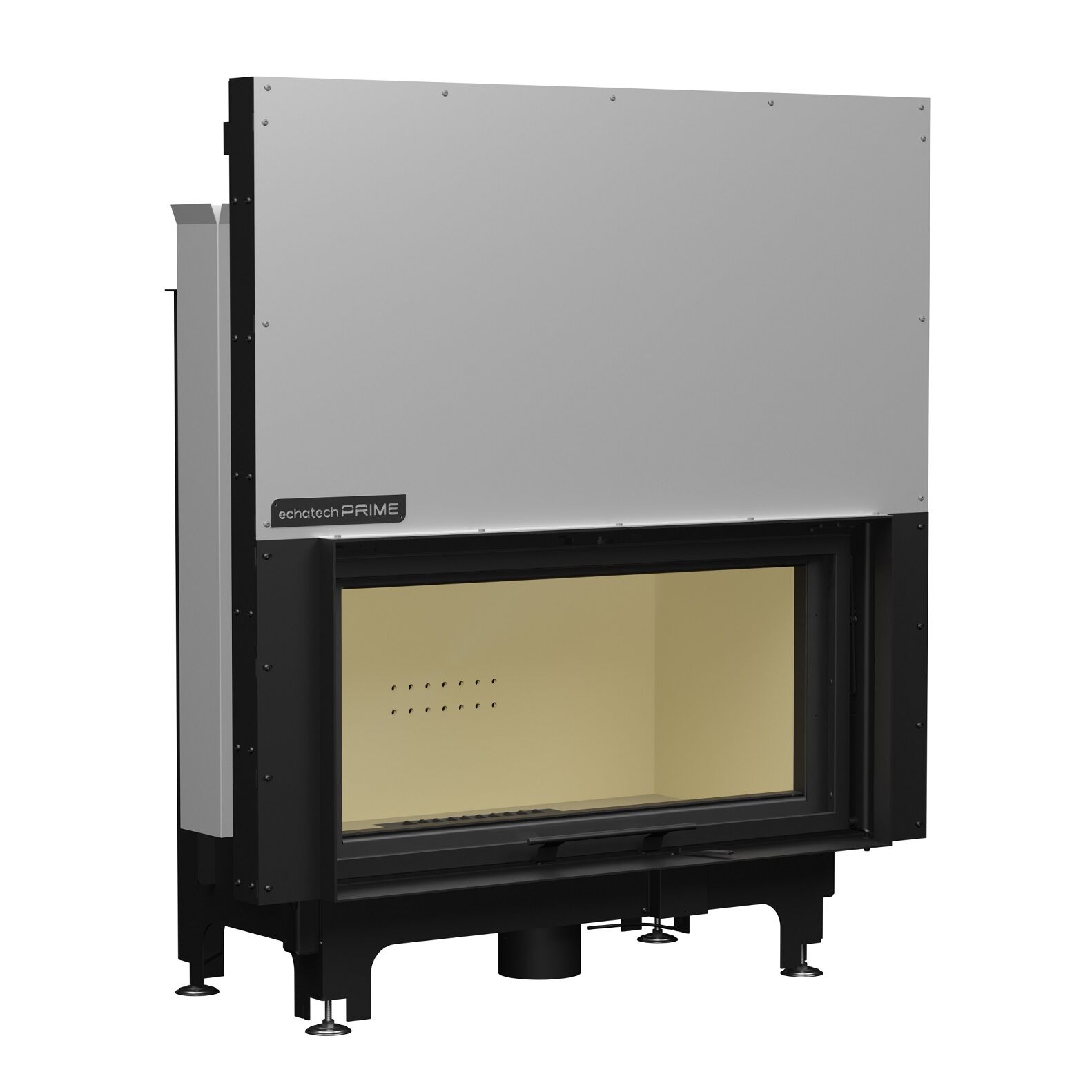 Echa Tech Asansörlü Çelik Şömine Haznesi Düz 100 x 80