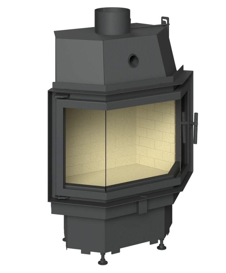 Echa Tech Prizma Büyük Çelik Şömine Haznesi V