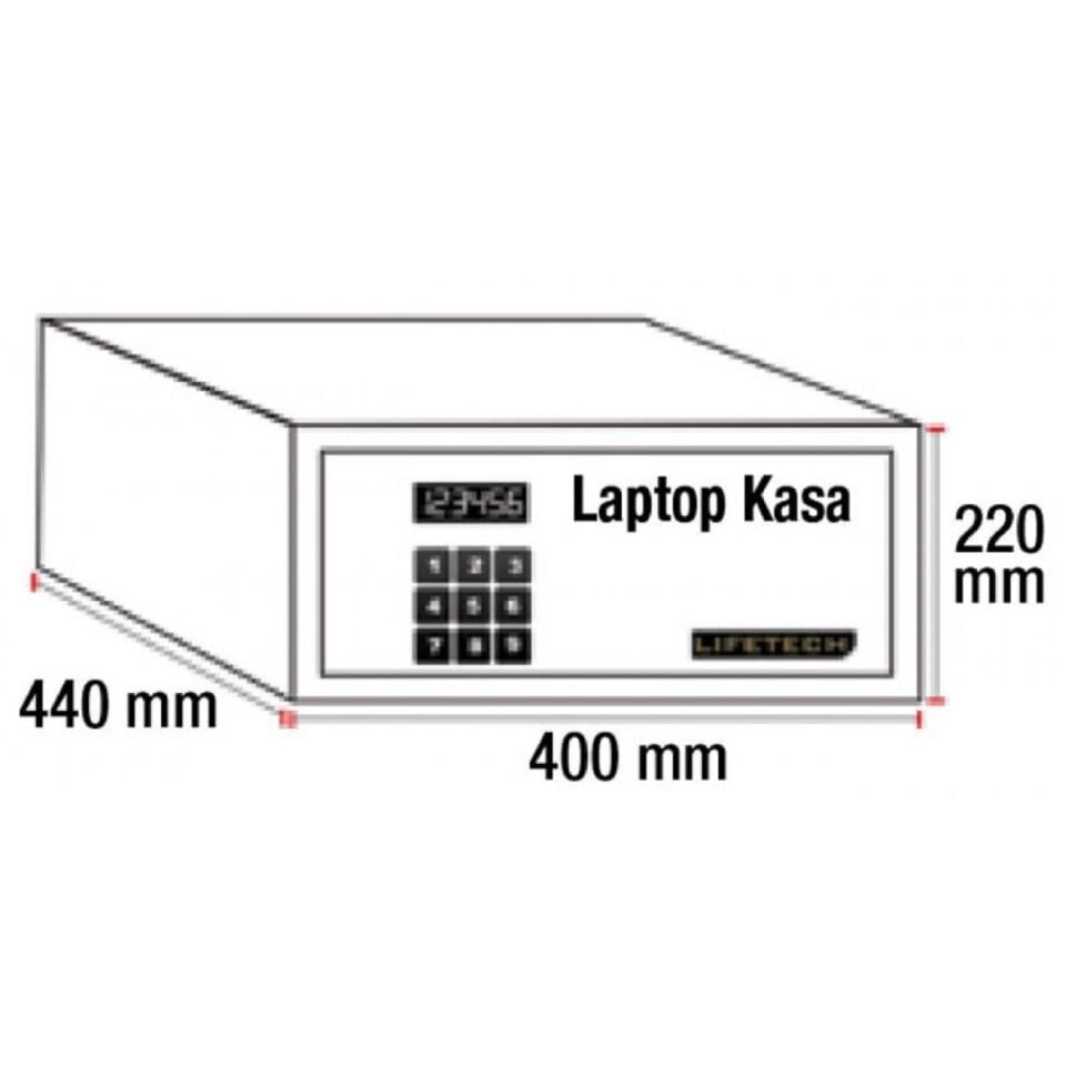 Lifetech Otel Tipi Laptop Elektronik Para Kasası Siyah