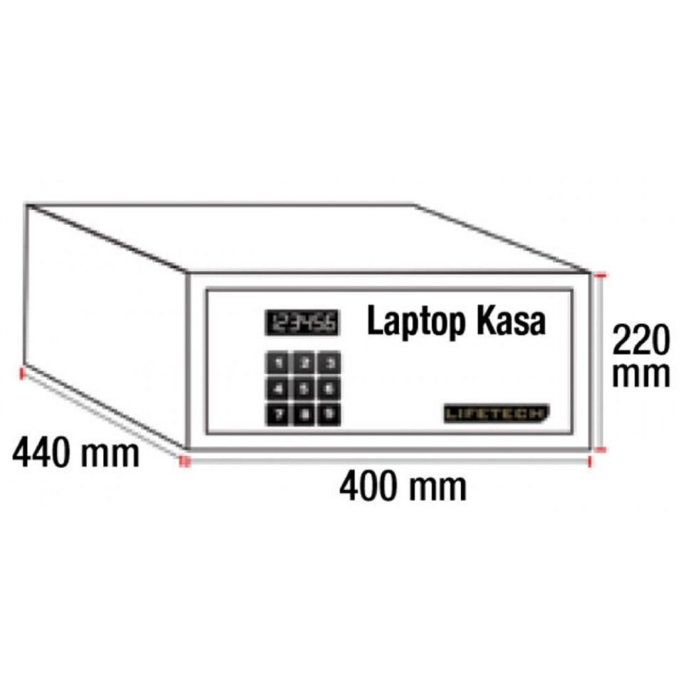 Lifetech Otel Tipi Laptop Elektronik Para Kasası Siyah