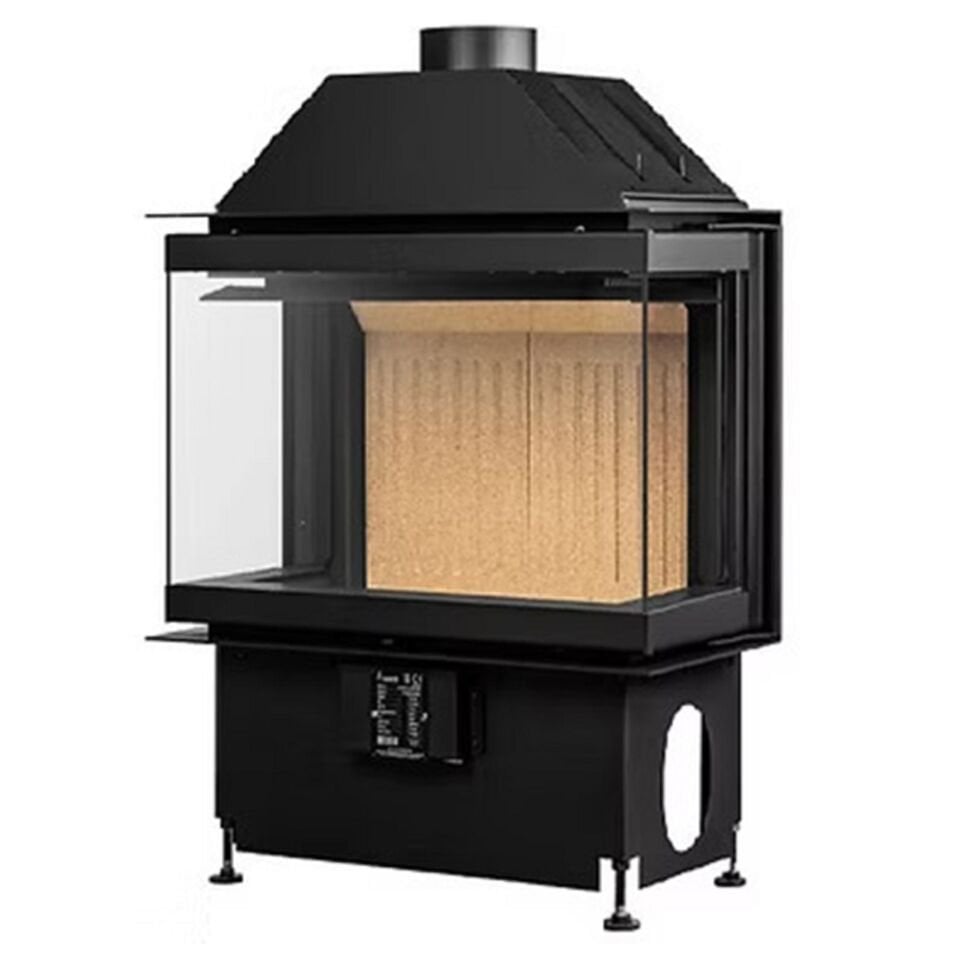 A Caminetti Crystal 60 Lık Çelik Şömine Haznesi Open Side Üç Açık