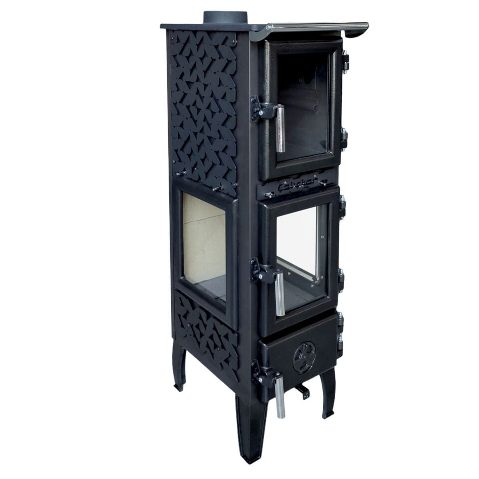 Çalışkan Mini Fırınlı Şömine Soba 314 3D