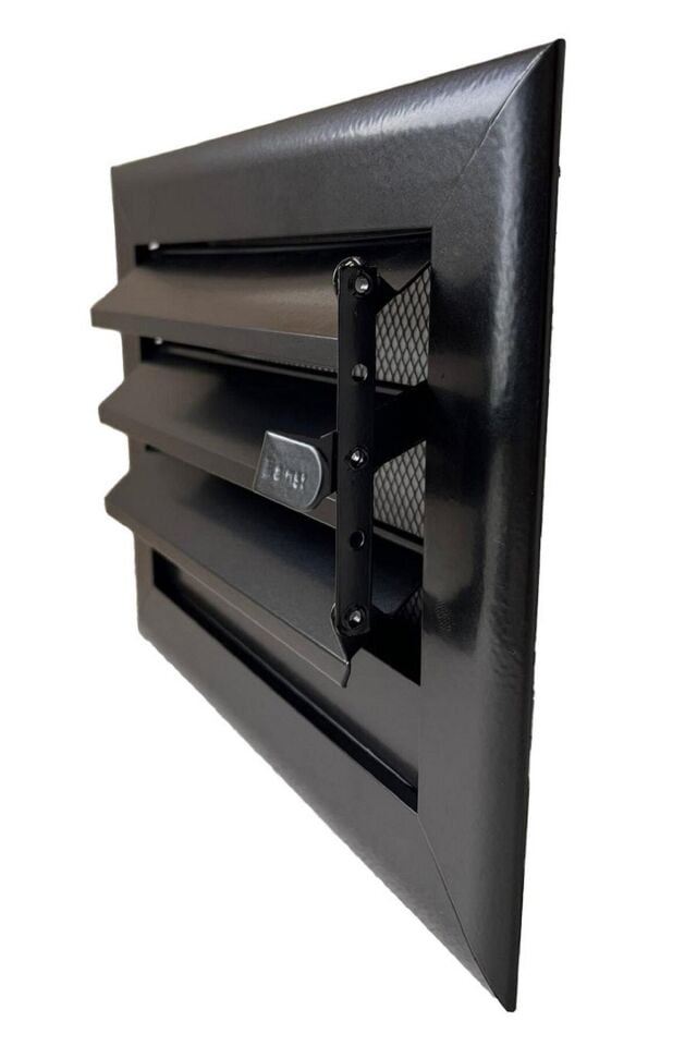 Miss Worble Şömine Menfezi Hareketli Panjurlu 20 x 15 cm Siyah