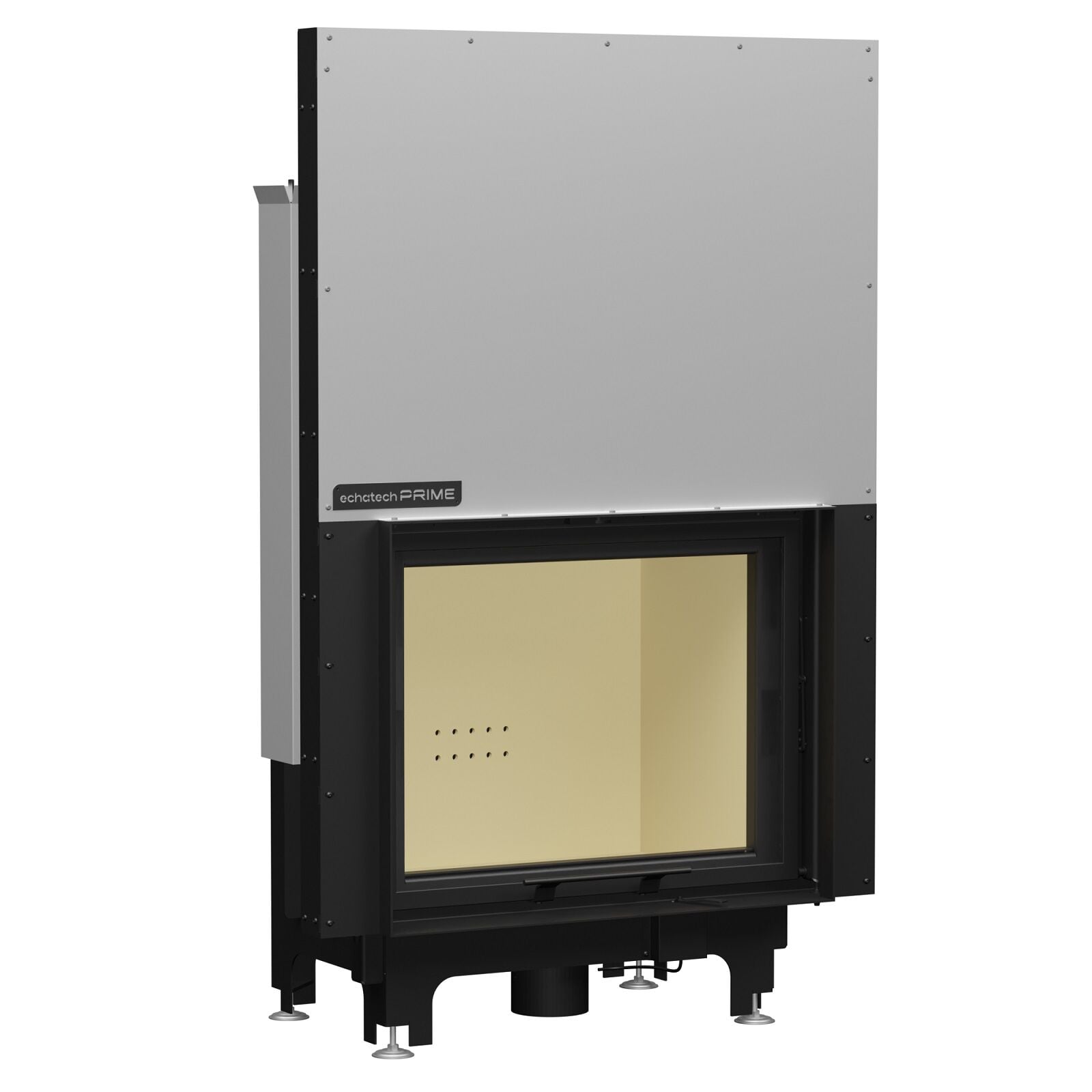 Echa Tech Asansörlü Çelik Şömine Haznesi Düz 80 x 55