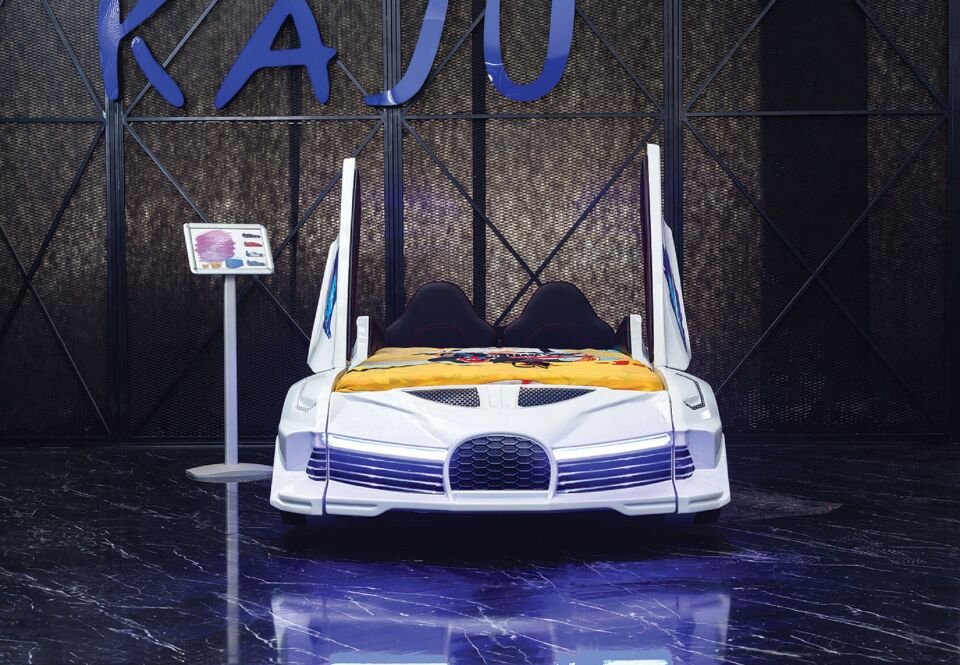 Kaju Carbeds Arabalı Çocuk Yatak Moon Aero Full Beyaz