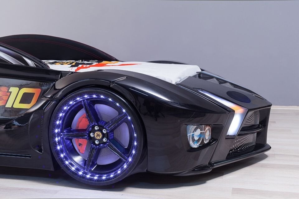 Kaju Carbeds Arabalı Çocuk Yatak Luxury Premium Siyah