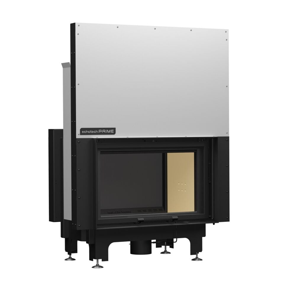 Echa Tech Asansörlü Tünel Çelik Şömine Haznesi Çift Yüzlü 80 x 51