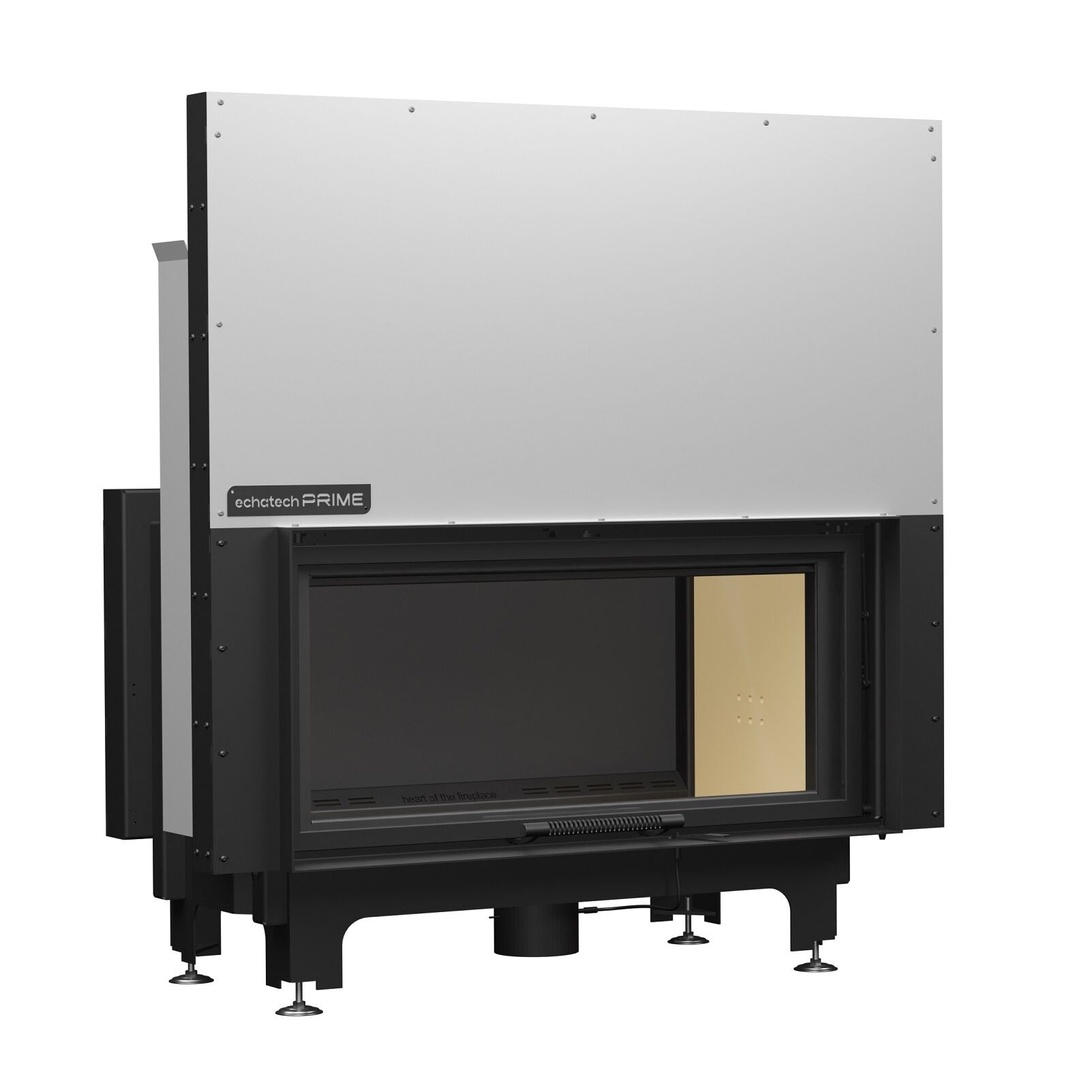 Echa Tech Asansörlü Tünel Çelik Şömine Haznesi Çift Yüzlü 120 x 51