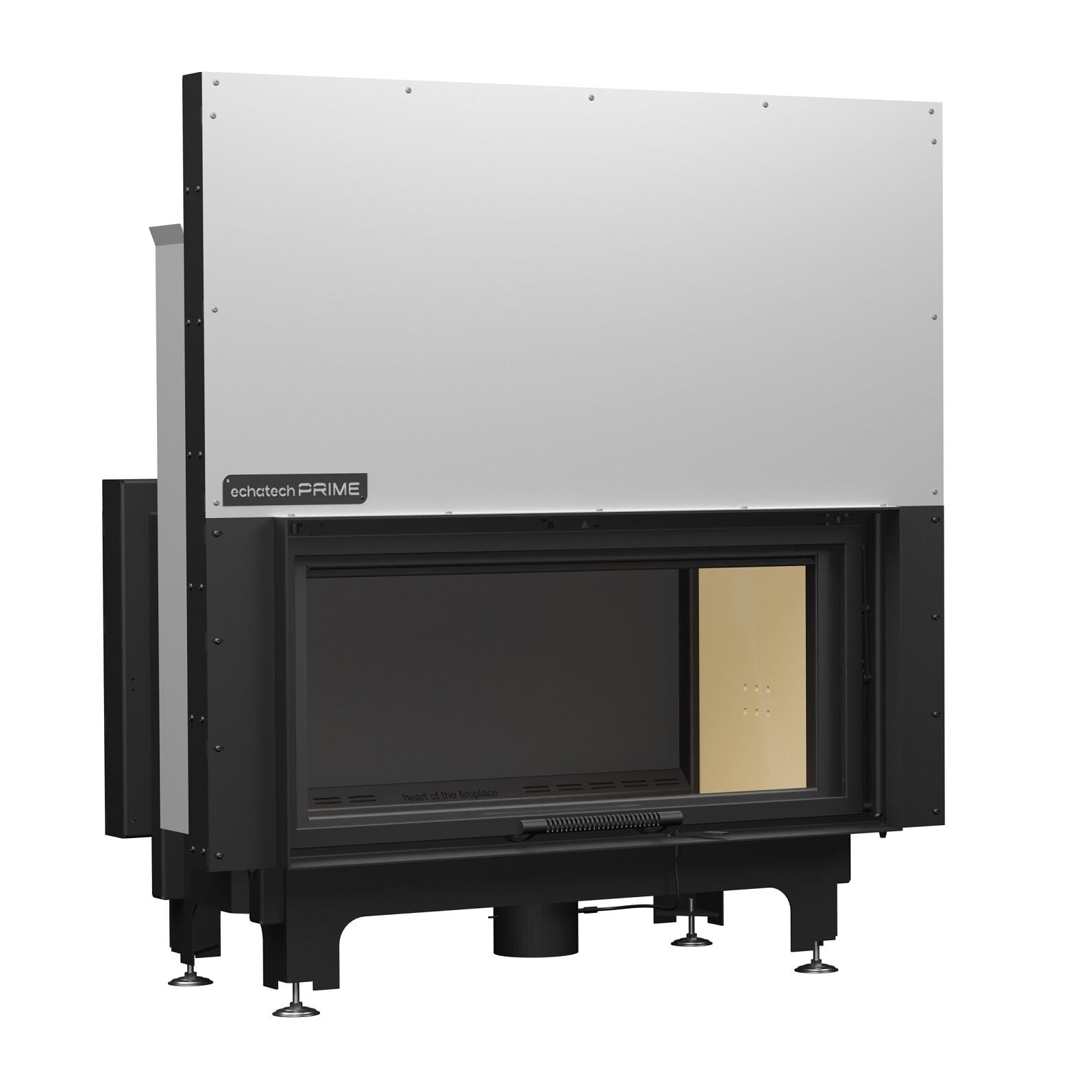 Echa Tech Asansörlü Tünel Çelik Şömine Haznesi Çift Yüzlü 120 x 60