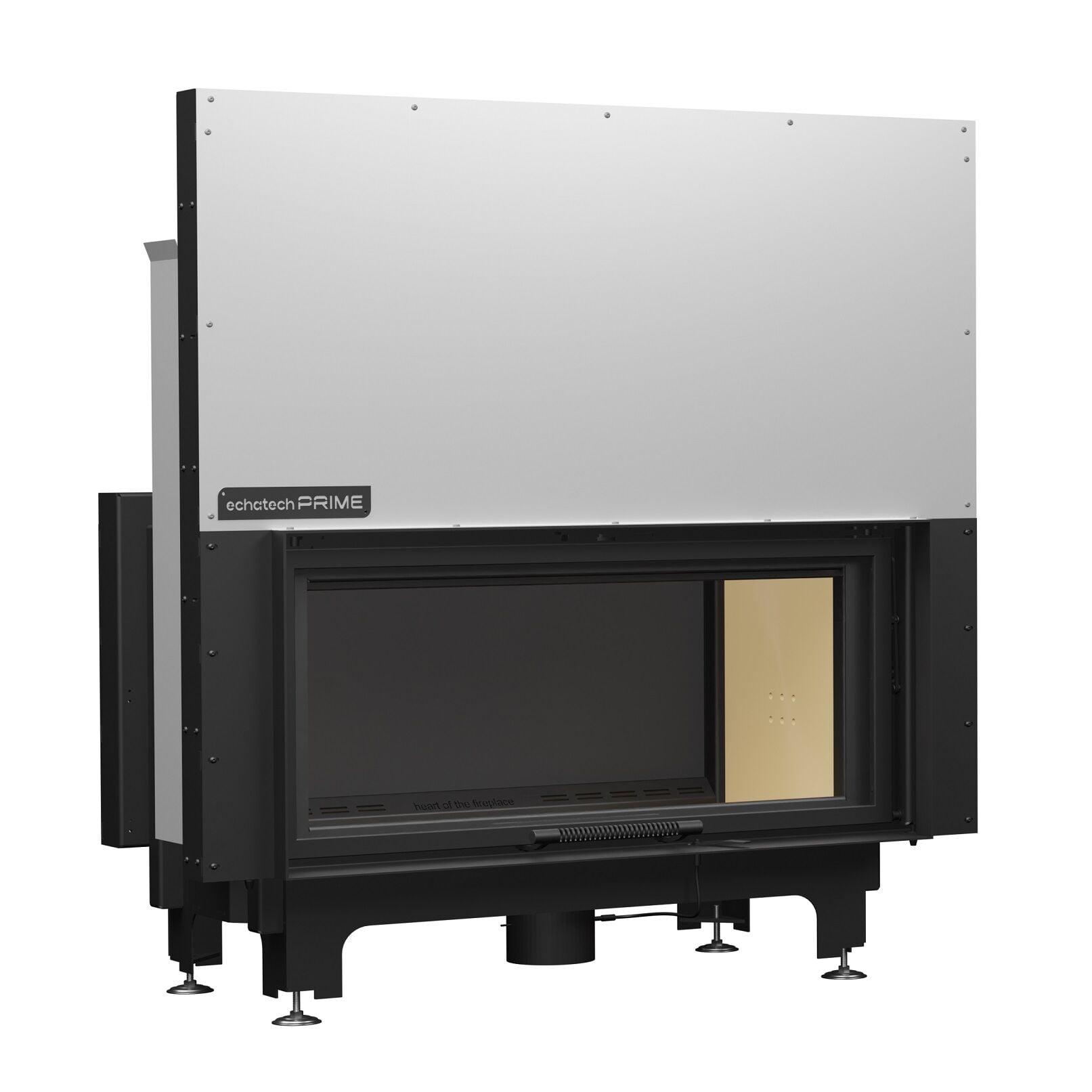 Echa Tech Asansörlü Tünel Çelik Şömine Haznesi Çift Yüzlü 140 x 60