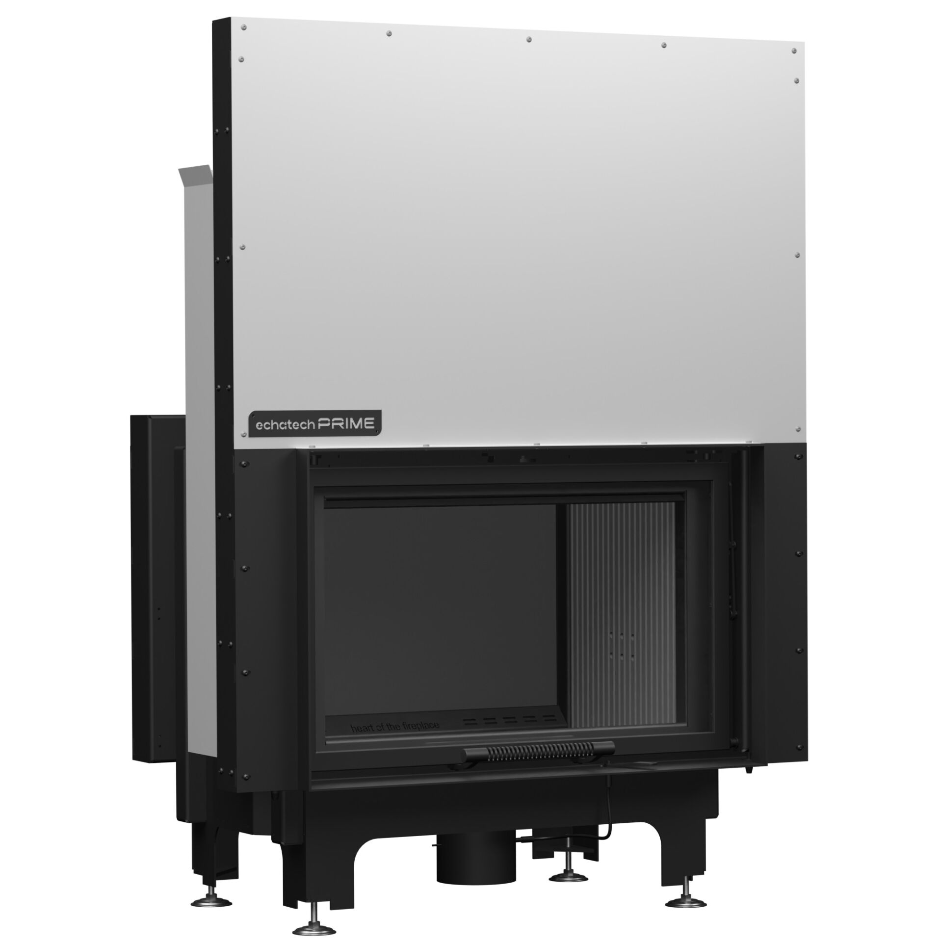 Echa Tech Asansörlü Tünel Çelik Şömine Haznesi Çift Yüzlü D 80 x 51