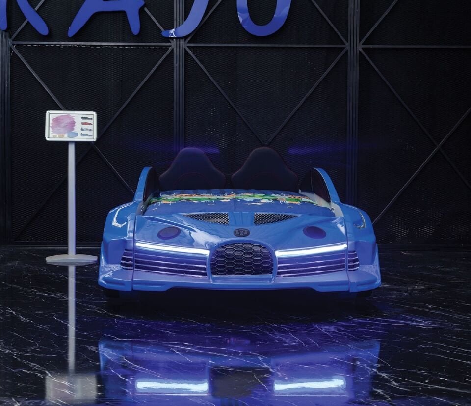 Kaju Carbeds Arabalı Çocuk Yatak Moon Aero Premium Mavi