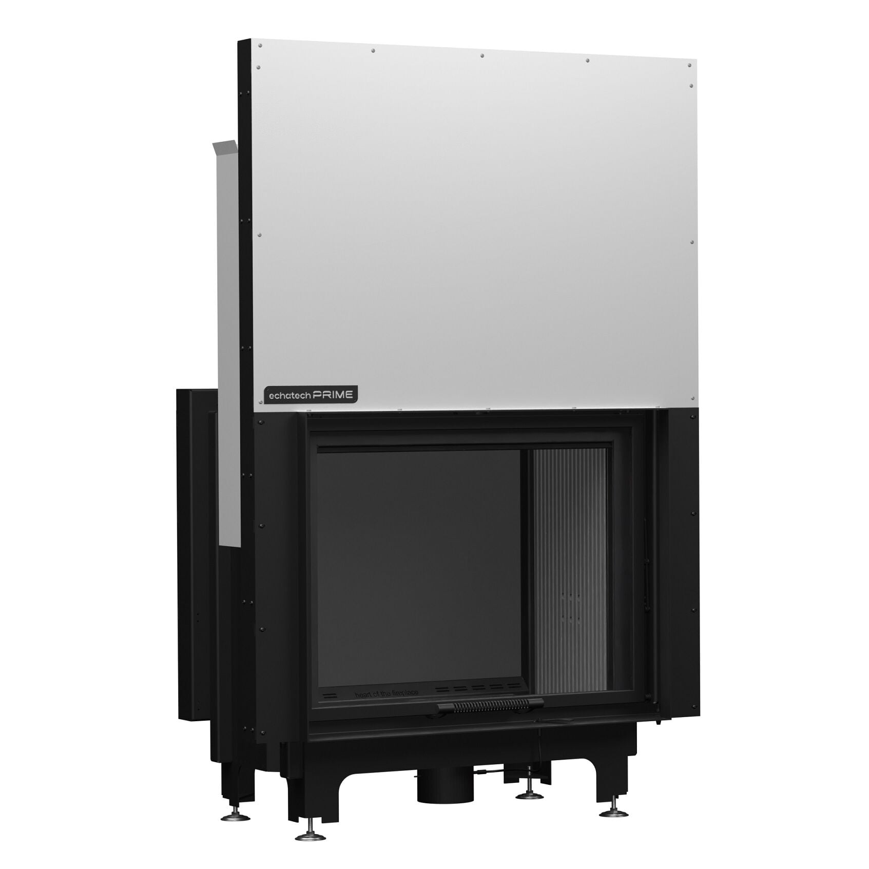 Echa Tech Asansörlü Tünel Çelik Şömine Haznesi Çift Yüzlü D 90 x 72