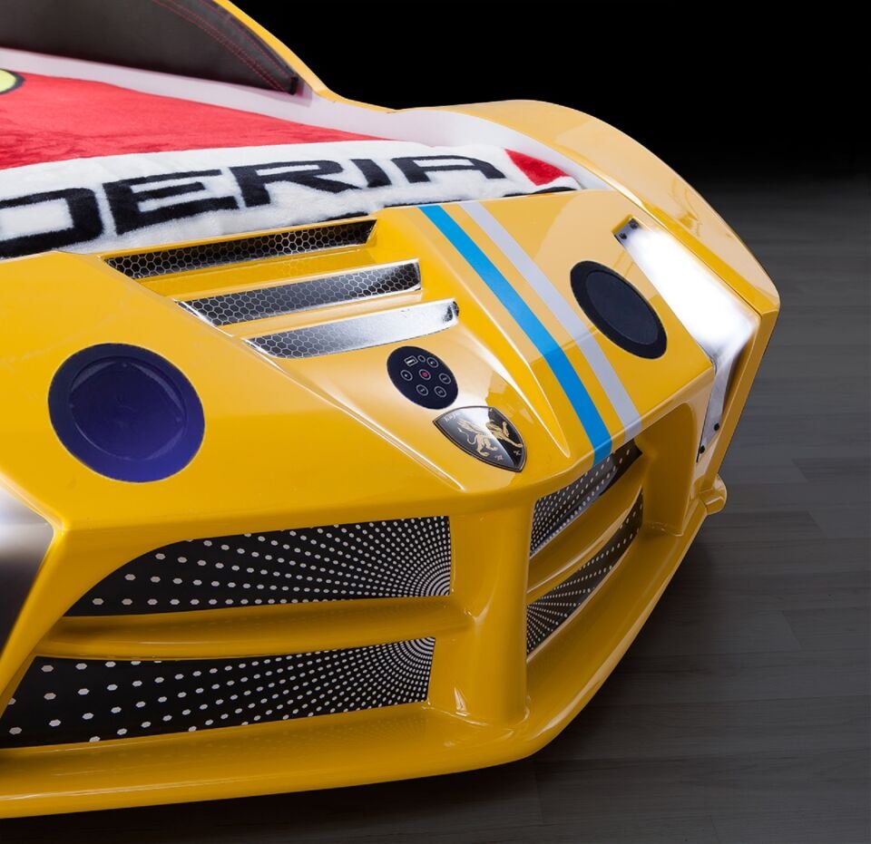 Kaju Carbeds Arabalı Çocuk Yatak Luxury Premium Sarı