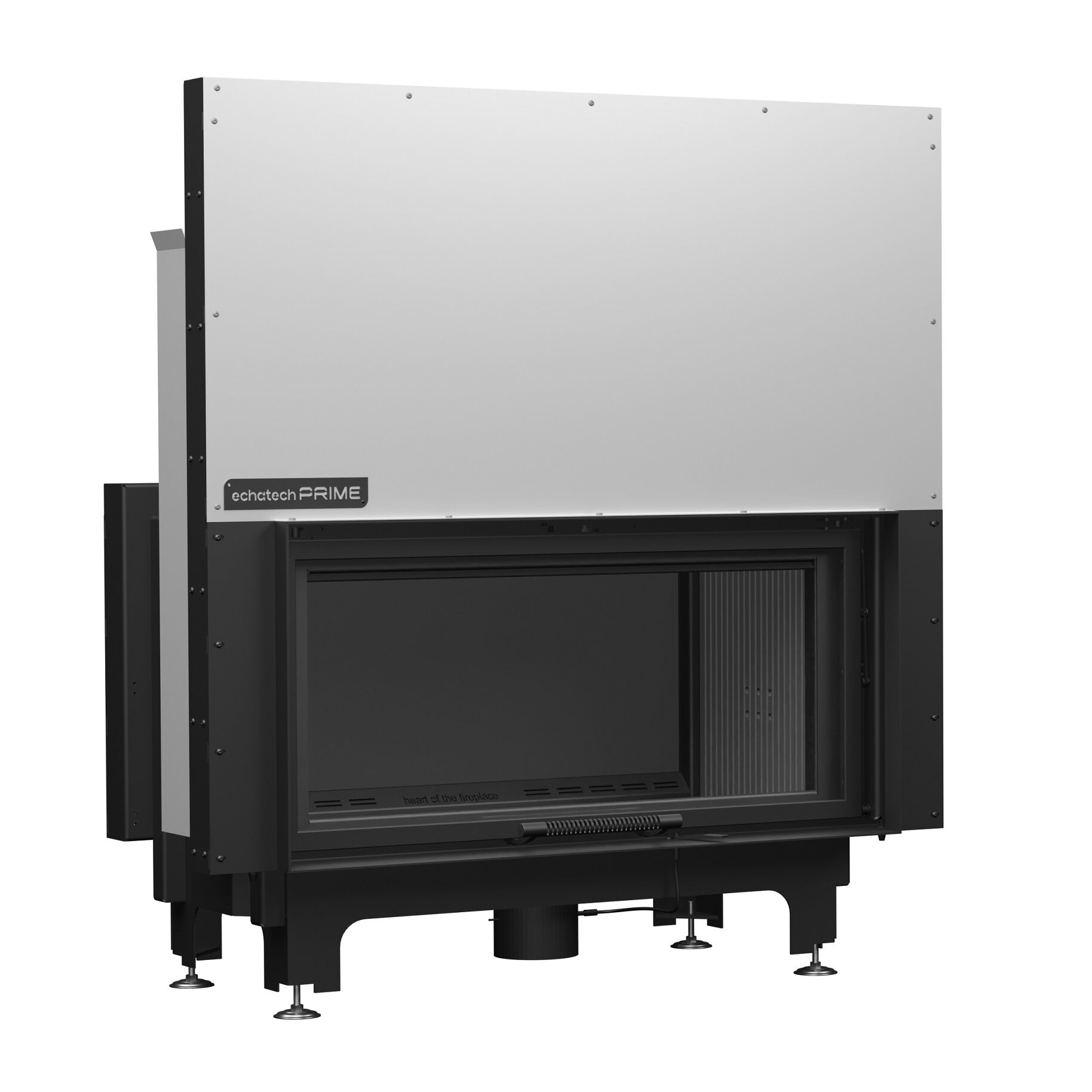 Echa Tech Asansörlü Tünel Çelik Şömine Haznesi Çift Yüzlü D 120 x 60