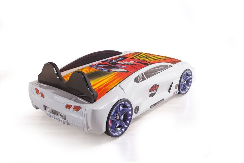 Kaju Carbeds Arabalı Çocuk Yatak Moon Premium Beyaz