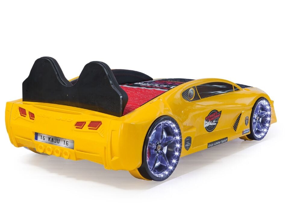 Kaju Carbeds Arabalı Çocuk Yatak Moon Premium Sarı