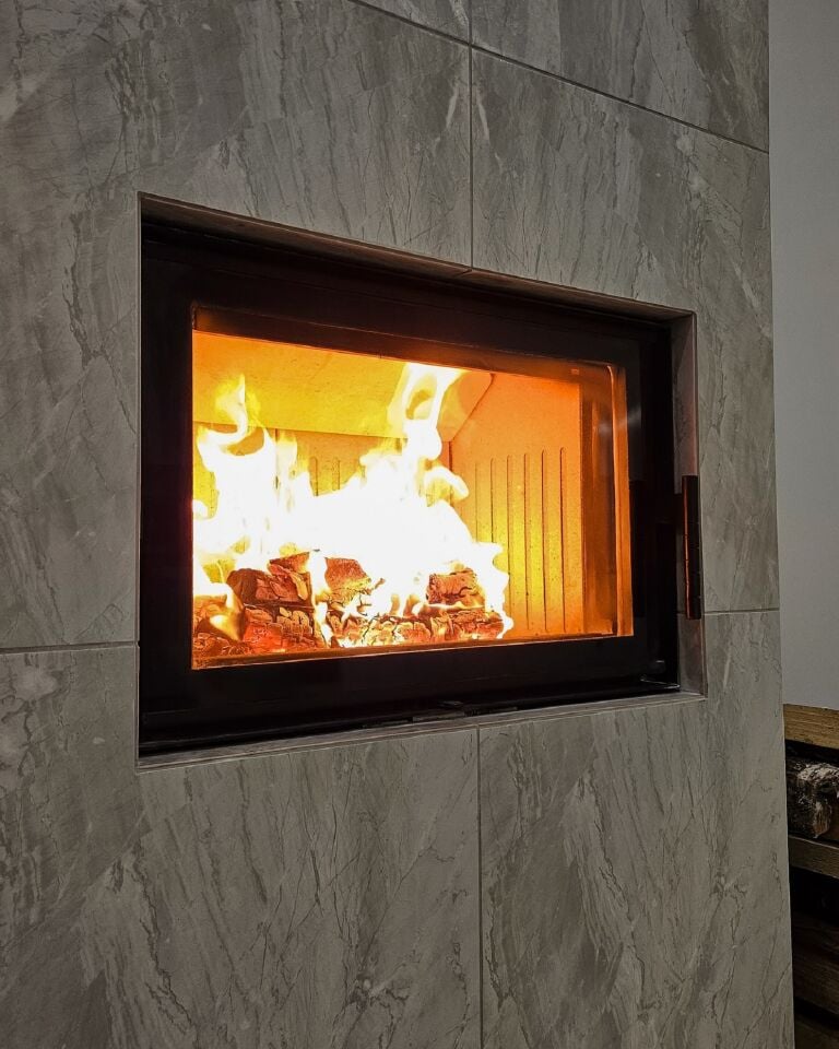 A Caminetti Çelik Şömine Flat Openside 60 Lık