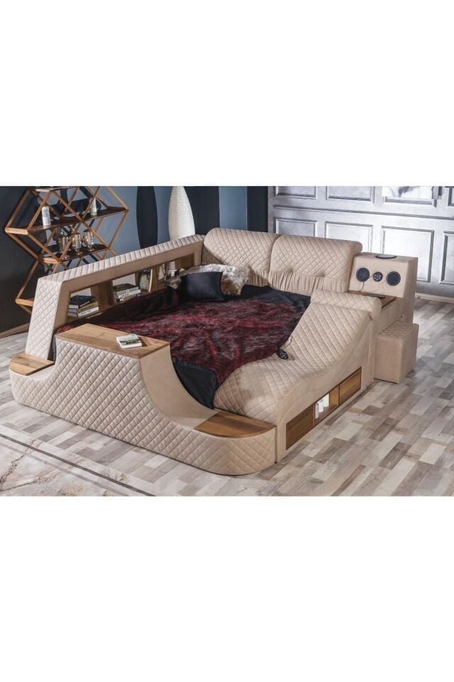 Miss Worble Elit Akıllı Yatak Smart Karyola TV Üniteli Bluetoothlu