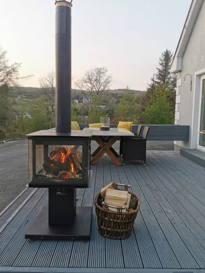 A.Caminetti Outdoor 4D Çelik Bahçe Şöminesi