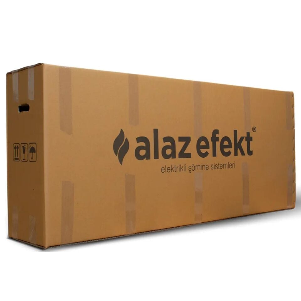 Alaz Efekt 90 cm Sağ Açık Elektrikli Şömine Wifi Bluetooth