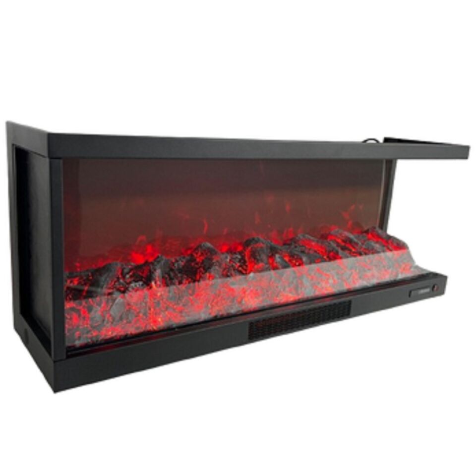 Alaz Efekt 3D Elektrikli Şömine Sağ Açık Wifi Bluetoothlu Prizmatik 150 Lik