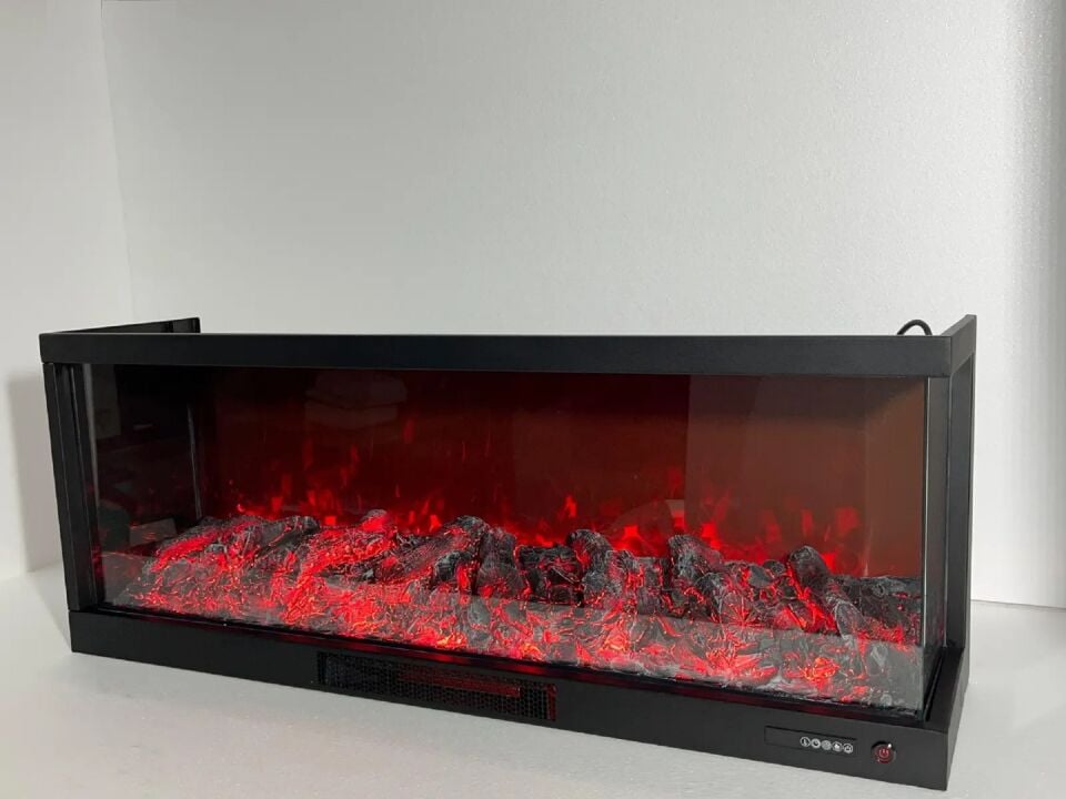 Alaz Efekt 3D Elektrikli Şömine Wifi Bluetoothlu 150 Lik Sağ Açık Prizma