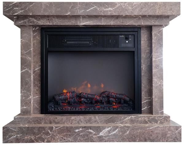 Electrokonfor Heatbox Elektrikli Şömine L 2000W Bluetooth Ses Efektli Alanya Desenli