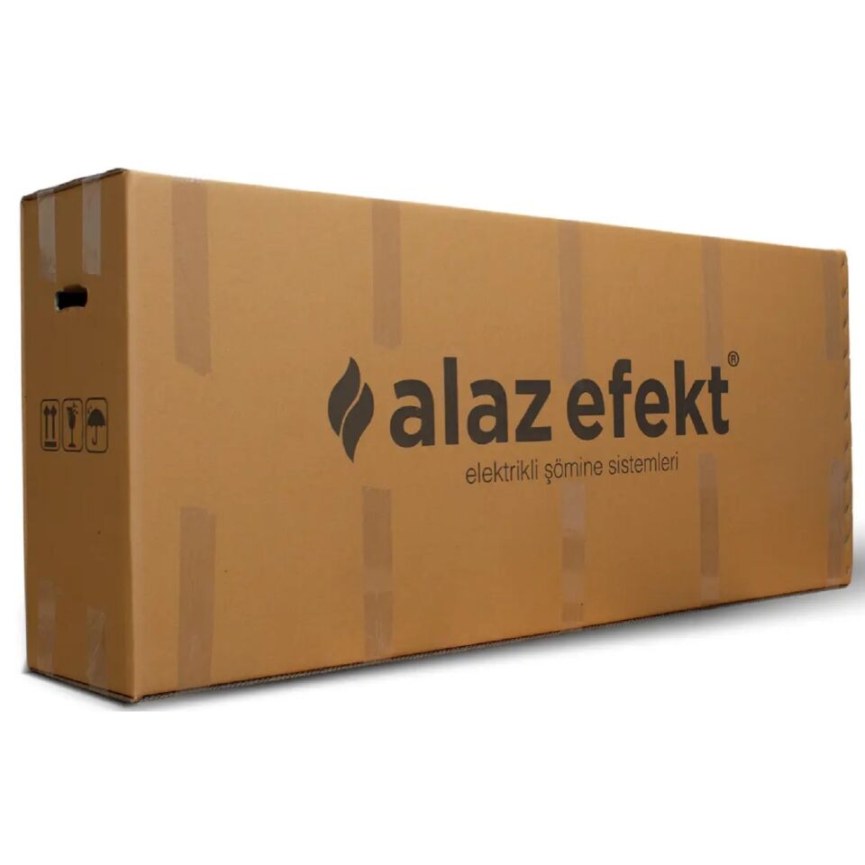 Alaz Efekt 120 cm Sol Açık Elektrikli Şömine Wifi Bluetooth