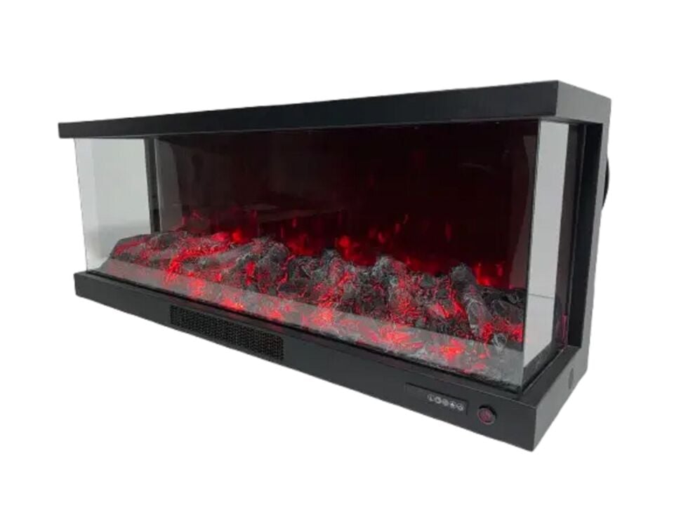 Alaz Efekt 120 cm Üç Açık Elektrikli Şömine Wifi Bluetooth