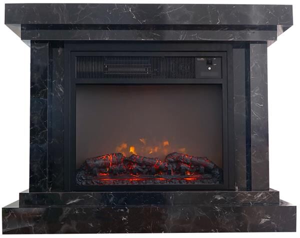 Electrokonfor Heatbox Elektrikli Şömine M 2000W Bluetooth Ses Efektli Lotus Desenli