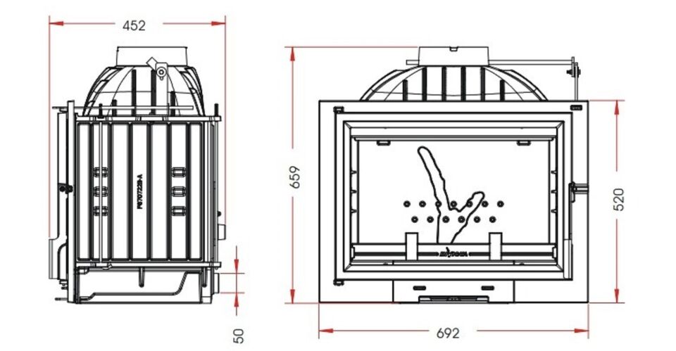 Invicta Klapeli Şömine Haznesi 700 Philos 9771 02