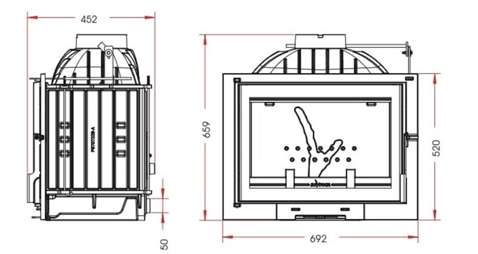 Invicta Klapeli Şömine Haznesi 700 Philos Angle 9771 03