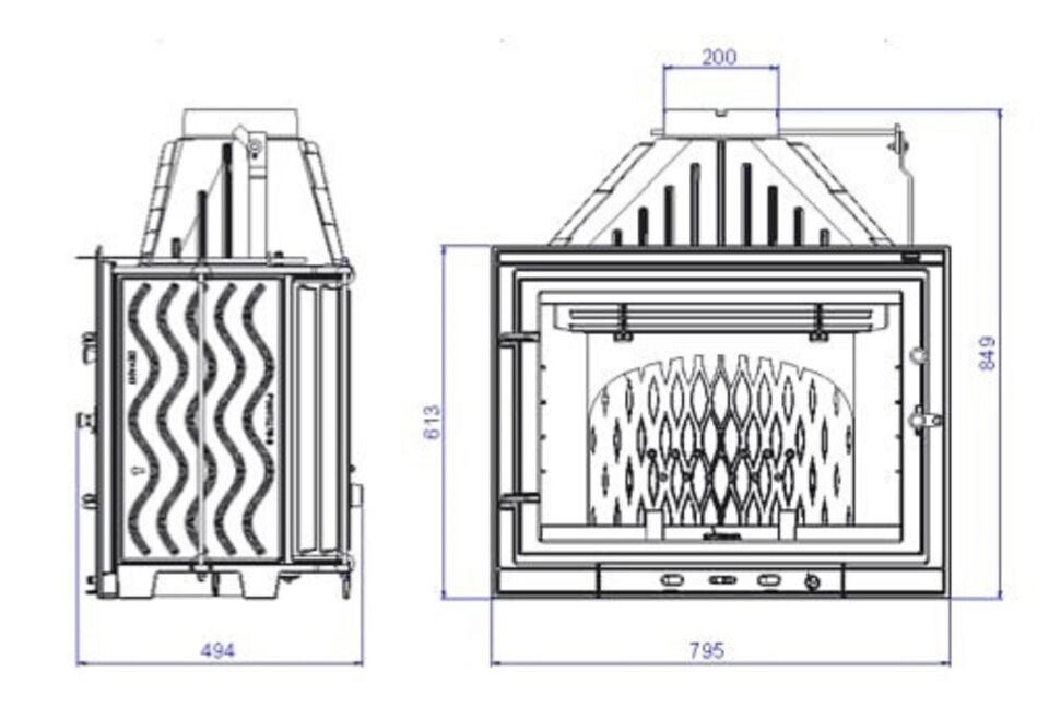 Invicta Klapeli Şömine Haznesi 800 Primo 9787 75