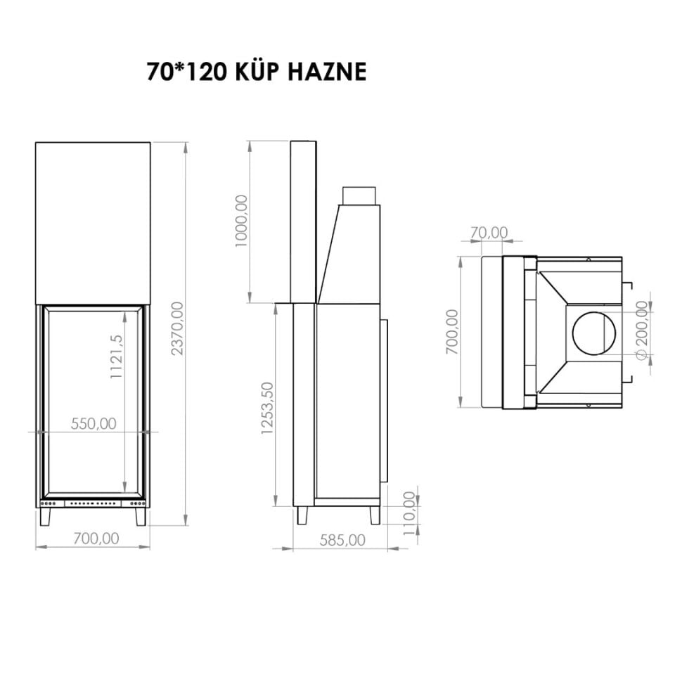 Serra Küp Hazne 70 x 120 cm
