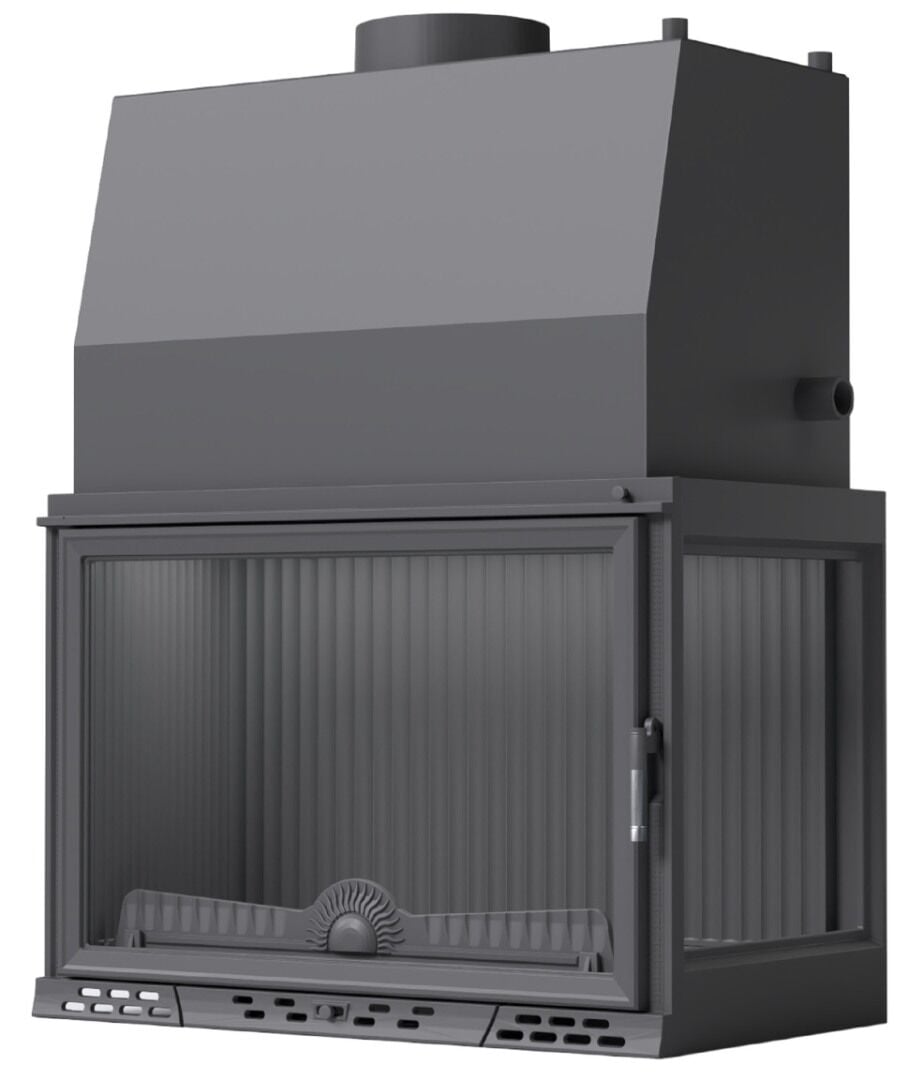 Serra Luxury Serisi Sağ Açık Sulu Sistem Döküm Şömine Haznesi 80 Lik