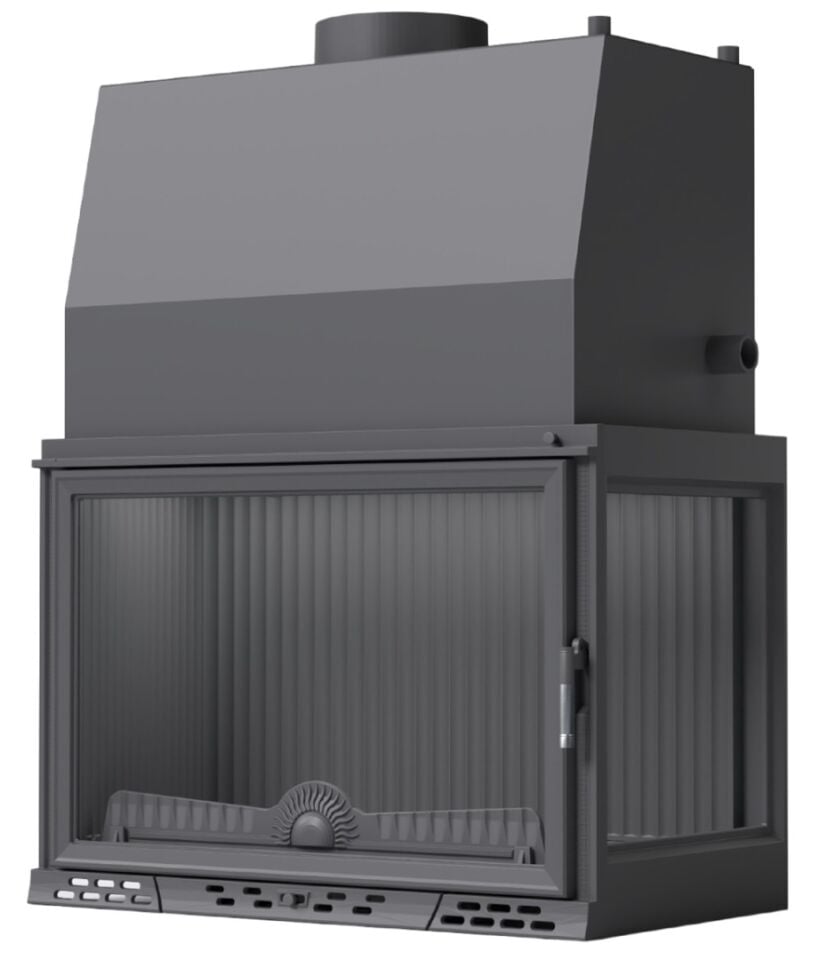 Serra Luxury Serisi Sağ Açık Sulu Sistem Döküm Şömine Haznesi 80 Lik