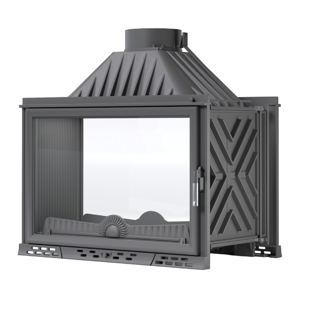 Serra Luxury Klapeli Tünel Double Face Döküm Şömine Haznesi 80 Lik