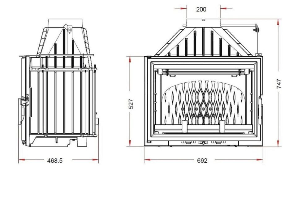 Invicta Klapeli Şömine Haznesi 700 Grande Vision İthal 9270 75