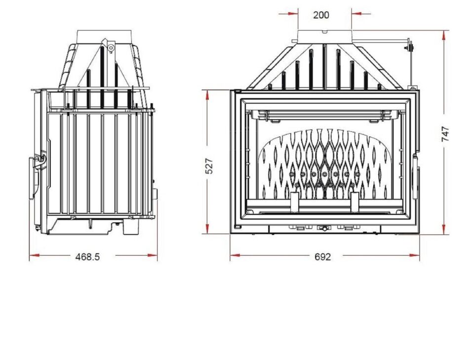 Invicta Klapeli Şömine Haznesi 700 Grande Vision İthal 9270 75