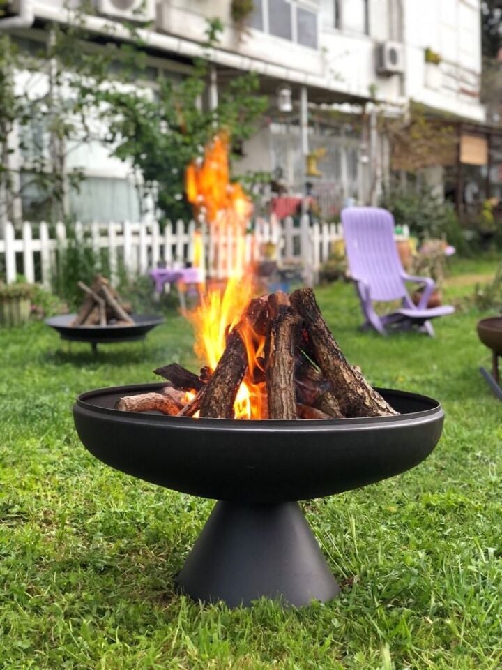 Starfire Helen Bahçe Şöminesi Siyah Renk