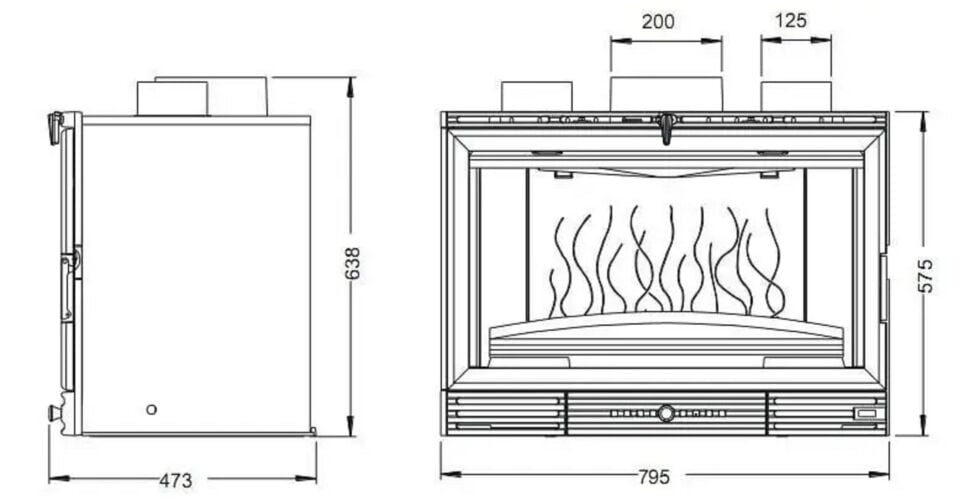 Invicta Şömine Haznesi 800 Vision Totale Turbo 9682 44